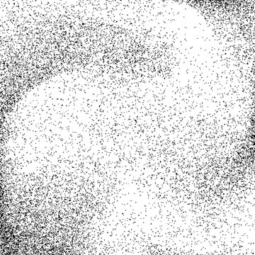 White abstract background with black film grain, noise, dotwork, halftone, grunge texture for design concepts, banners, posters, wallpapers, web, presentations and prints. Vector illustration.