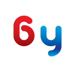 6y logo initial blue and red 