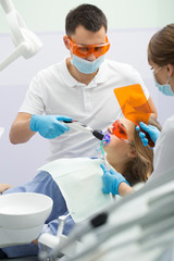 Girl in dentistry