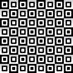 Geometric pattern with black and white squares gradient effect
