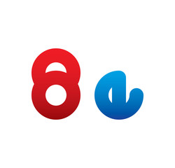 8e logo initial blue and red 