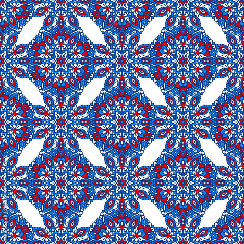 Poster seamless background with abstract ethnic pattern.