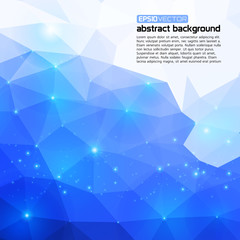 Polygonal abstract blue back for presentation