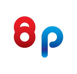8p logo initial blue and red 
