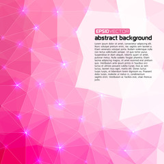 Polygonal abstract pink back for presentation