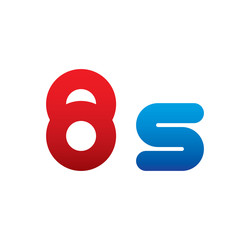 8s logo initial blue and red 