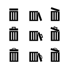 set of bin icon