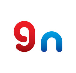 9n logo initial blue and red 