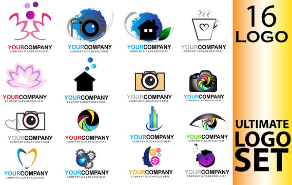 Different icons logo vector