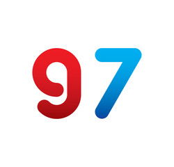 97 logo initial blue and red 