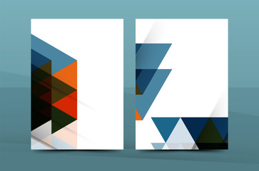 Geometric mosaic design, a4 size business corporate correspondence letter cover