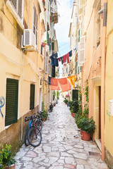 Obraz na płótnie Canvas Street on Corfu, Greece