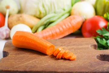 summer fresh vegetables. igredienty soup,selective focus