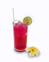 red lime juice with ice