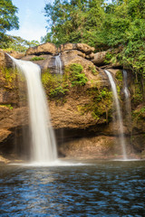 Fototapeta premium Beautifful waterfall , Haew Suwat Waterfall , in Khao Yai nation