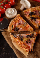 Homemade delicious pizza