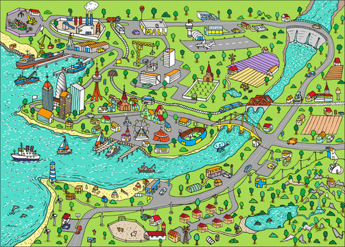 Cartoon Map Town Images – Browse 33,082 Stock Photos, Vectors, and Video |  Adobe Stock