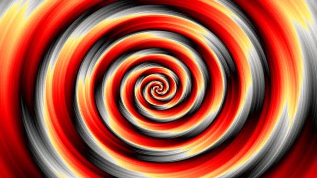 Colorful modern abstract spiral - orange and silver pattern 