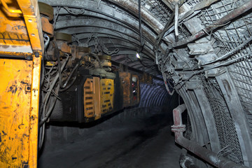 Modern coal mine underground
