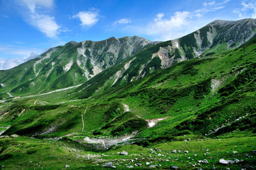 Fototapeta premium Prefektura Toyama Tateyama Kurobe Alpejska trasa Tateyama Murodo Oyama Climbing