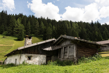 Fototapeta na wymiar Farming in the Alps of Austria at Obernberger See