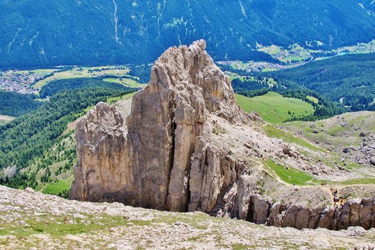 Fototapeta Fensterlturm, Rosengartengruppe, Dolomiten