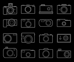 Camera icons set