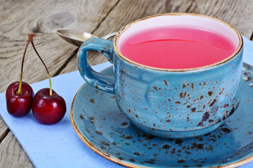 Ripe Juicy Cherries with Compote