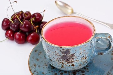 Ripe Juicy Cherries with Compote