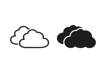 Clouds sky - vector icon.