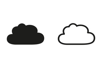 Clouds sky - vector icon.