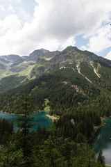 Scenic Obernberger See panoramic in Tyrol Austria
