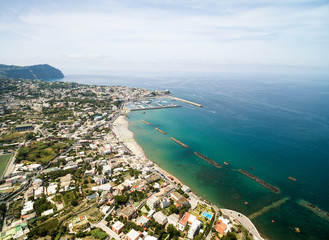 Aerial View of Ischia Island, Italy - obrazy, fototapety, plakaty