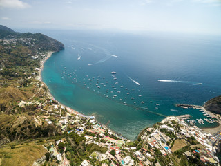 Aerial view of Sant'Angelo in Ischia island in Italy