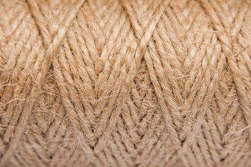 Jute rope. sisal brown natural background