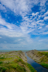Fototapeta na wymiar River flowing into the Black Sea