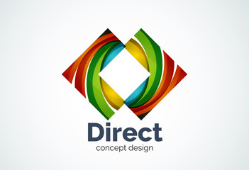 Abstract business company arrow logo template, direct concept