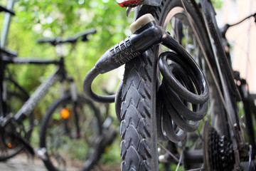 Zahlenschloss am Fahrrad