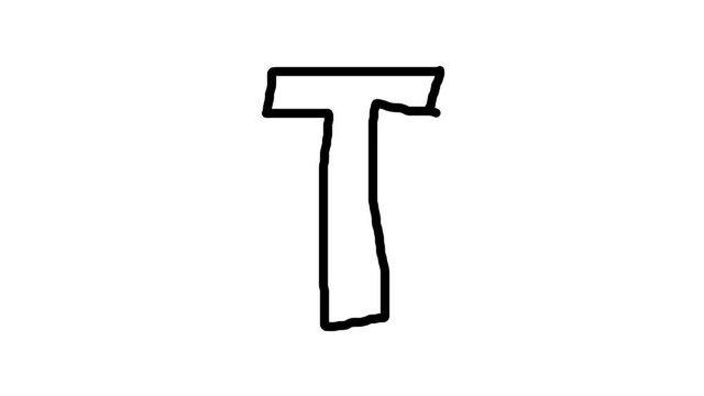 Animated Character T with Alpha Channel