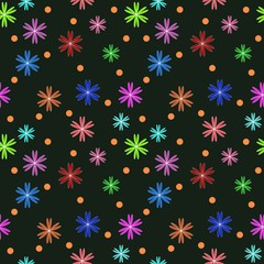 Flower color seamless pattern