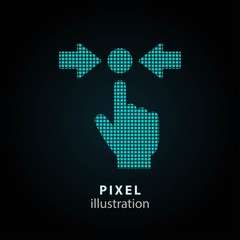 Touch - pixel illustration.