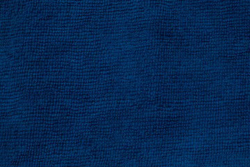 Blue microfiber cloth and blue microfiber texture of microfiber towel for design with copy space for text or image.