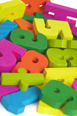 Fototapeta premium Child toy wooden letters