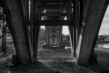 Concrete Arch Bridge Trestle Abstract