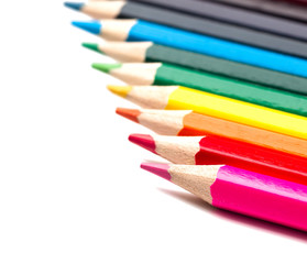 colored pencils isolated