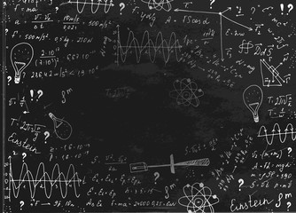 Physics blackboard image