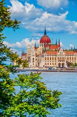 Deurstickers Boedapest Hongaars parlementsgebouw in boedapest