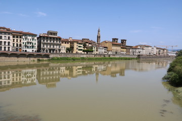 Fototapeta na wymiar River Arno in Florence, Tuscany Italy