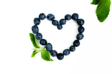 heart blueberry berries