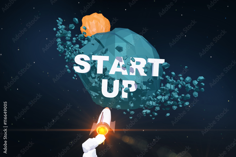 Canvas Prints concept of startup